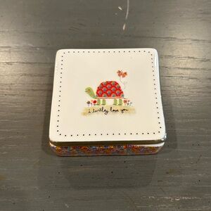 NWT Natural Life Colorful Turtle Trinket Box